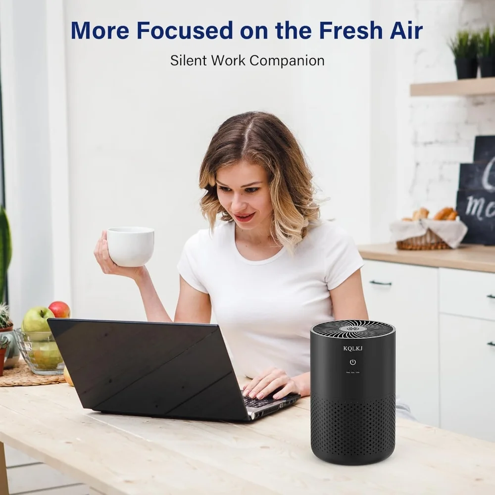 New KQLKJ Air Purifier with Aromatherapy in Black - Picture 2 of 8